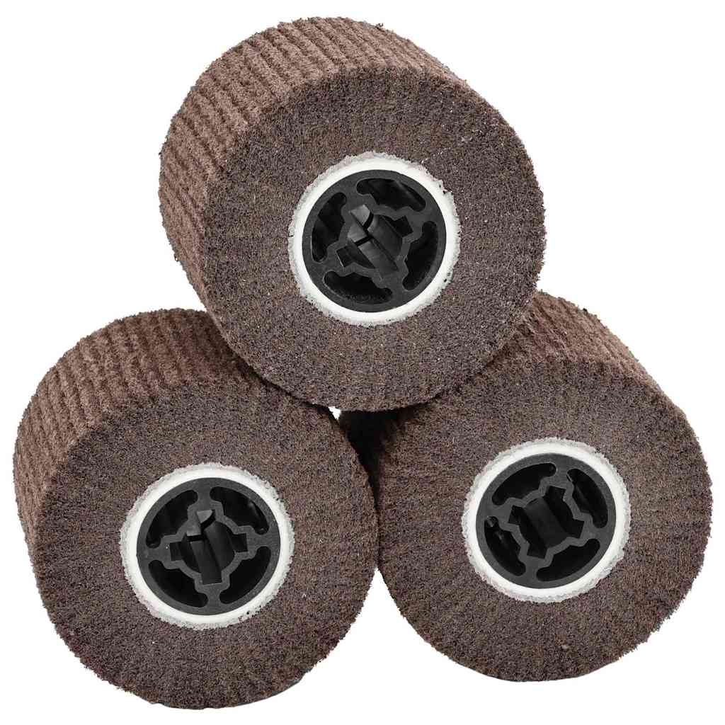 Slipe ruller 3 pcs Brun 12 x 12 x 10 cm Syntetisk fiber