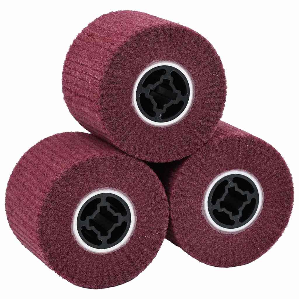 Slipe ruller 3 pcs Rød 12 x 12 x 10 cm Syntetisk fiber