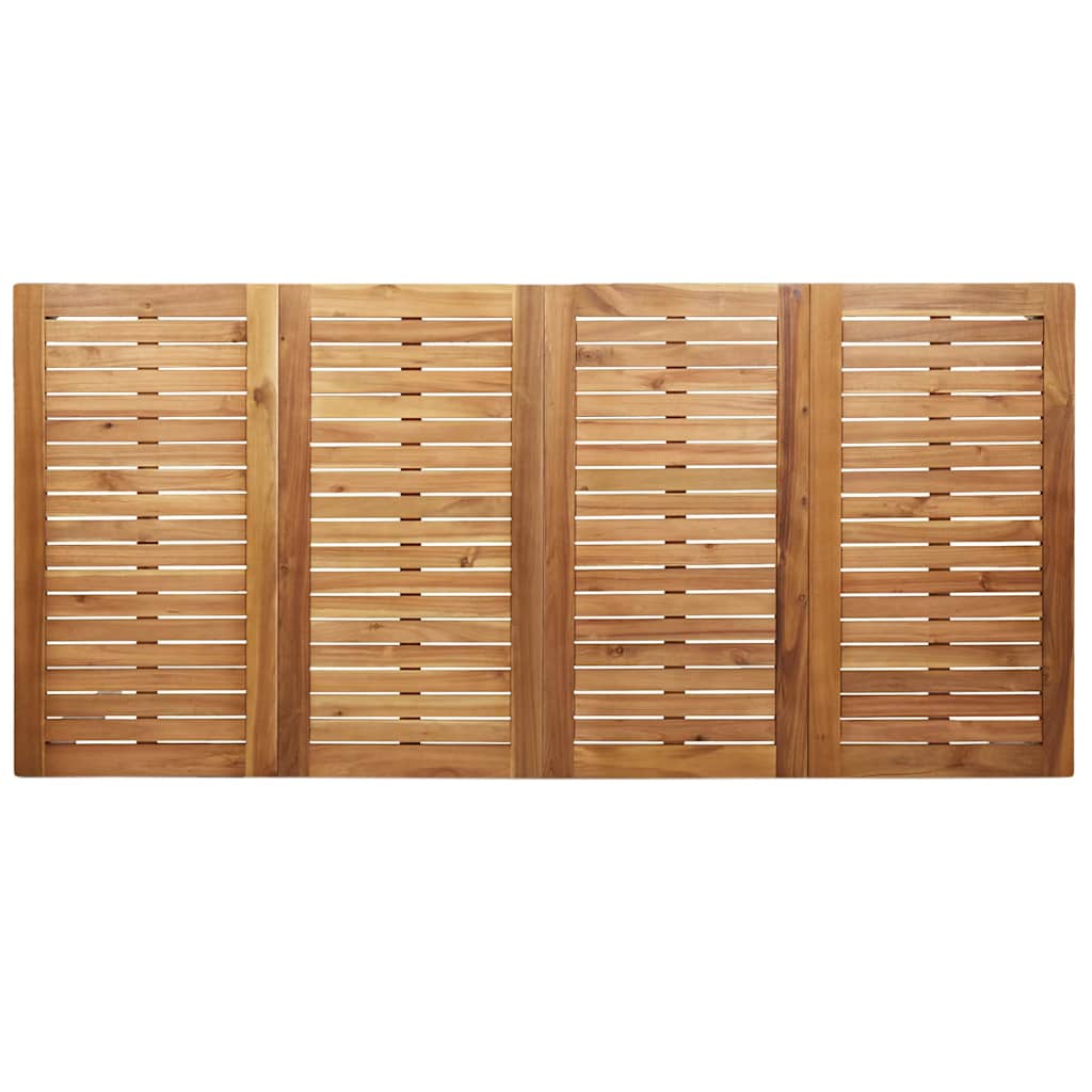 Spisebord 200x90x75 cm Massiv teak og rustfritt stål