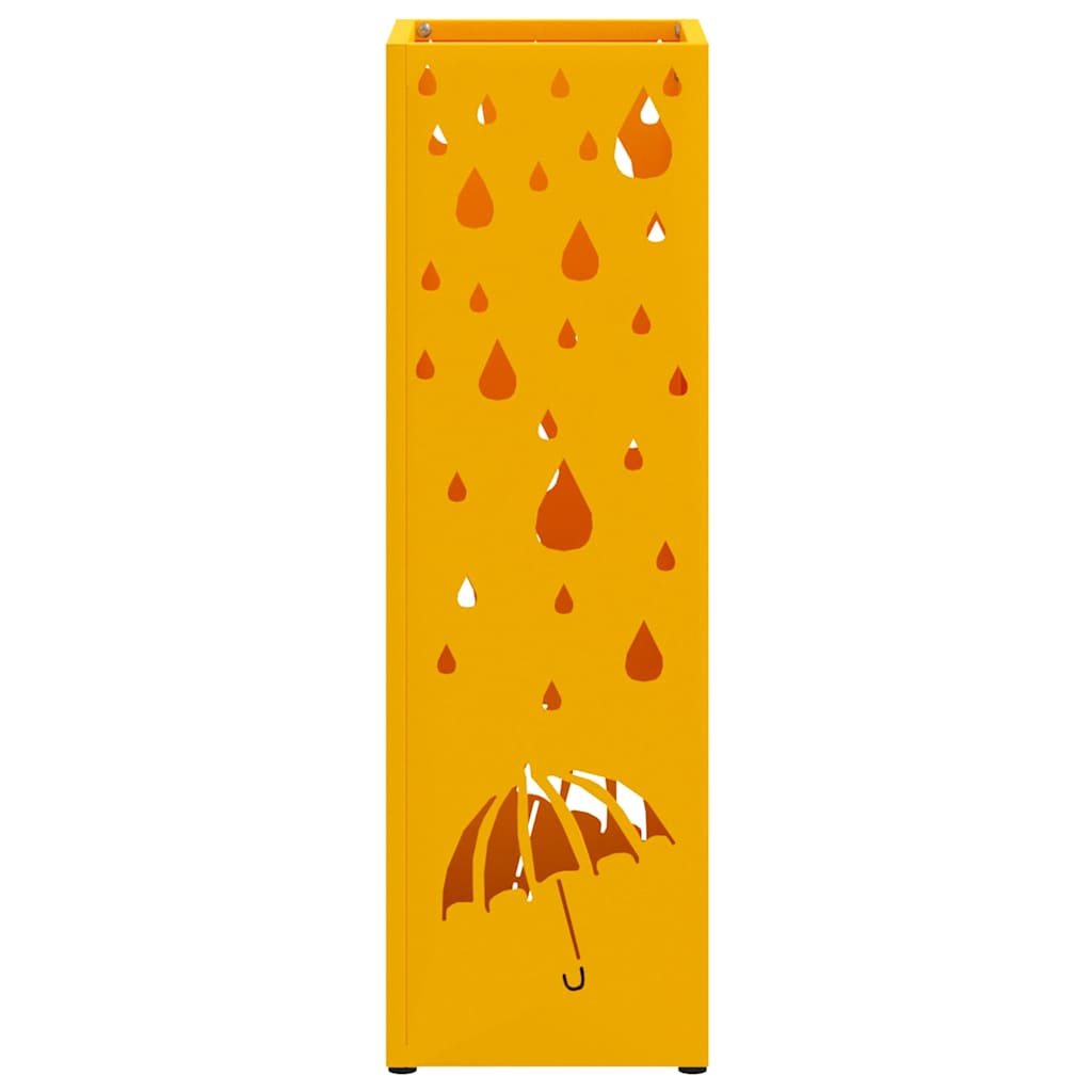 Regn paraplystativ Sennepsgul 15,5 x 15,5 x 49 cm Stål