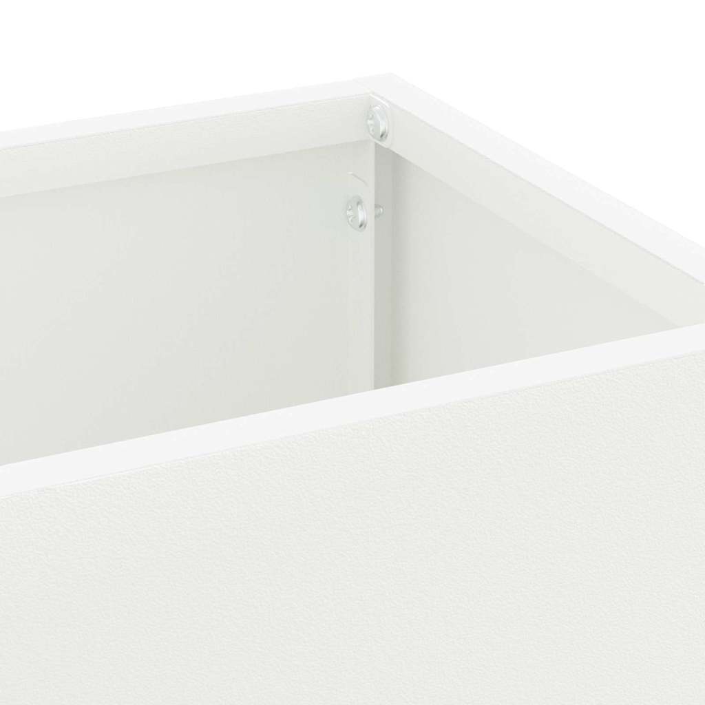 Parasollstativ med lagring Hvit 15,5 x 15,5 x 49 cm Metall vidaXL