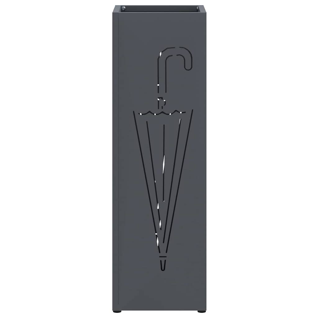 Regn paraplystativ Antrasitt 15,5 x 15,5 x 49 cm Stål