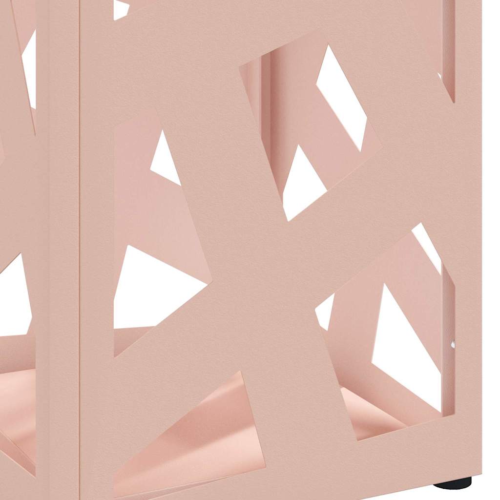 Parasollstativ med lagring Rosa 15,5 x 15,5 x 49 cm Metall