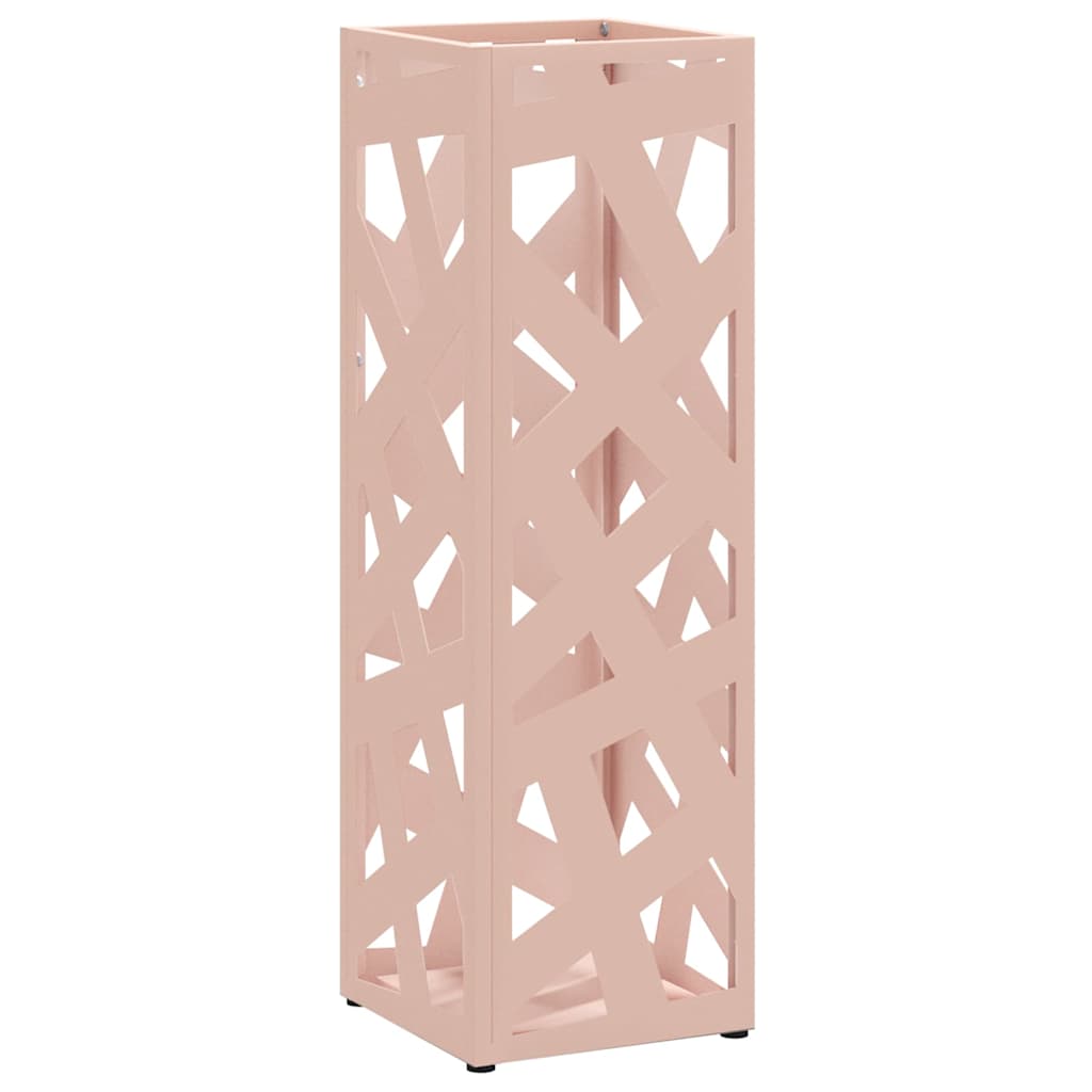 Parasollstativ med lagring Rosa 15,5 x 15,5 x 49 cm Metall