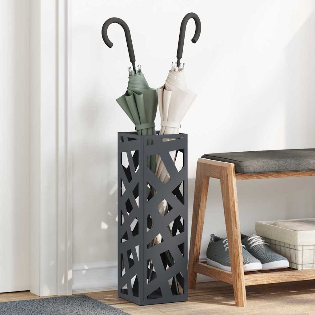 Regn paraplystativ Antrasitt 15,5 x 15,5 x 49 cm Stål