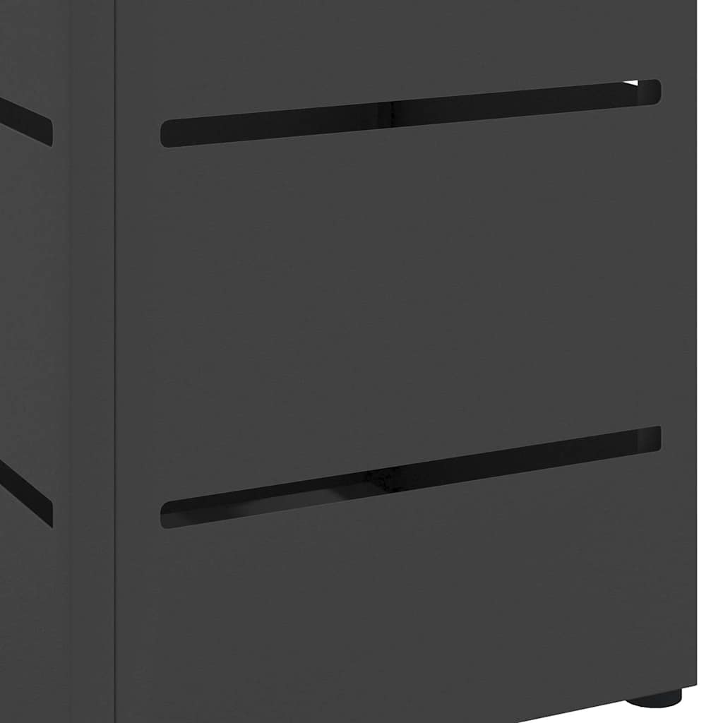 Parasollstativ med lagring Svart 15,5 x 15,5 x 49 cm Metall vidaXL