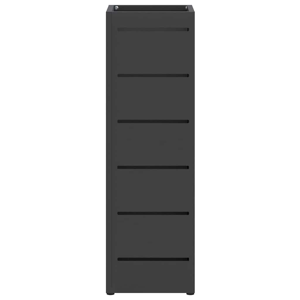 Parasollstativ med lagring Svart 15,5 x 15,5 x 49 cm Metall vidaXL