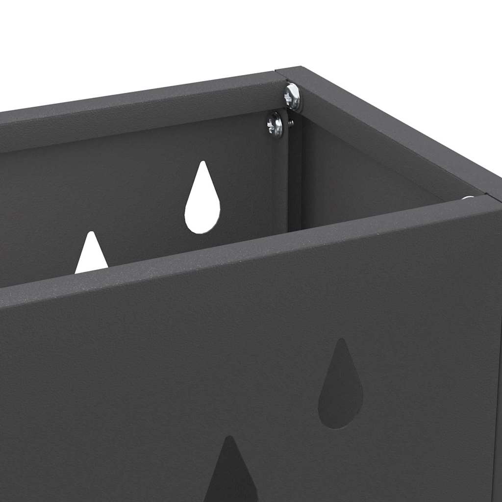 Regn paraplystativ Svart 28 x 12 x 41 cm Stål