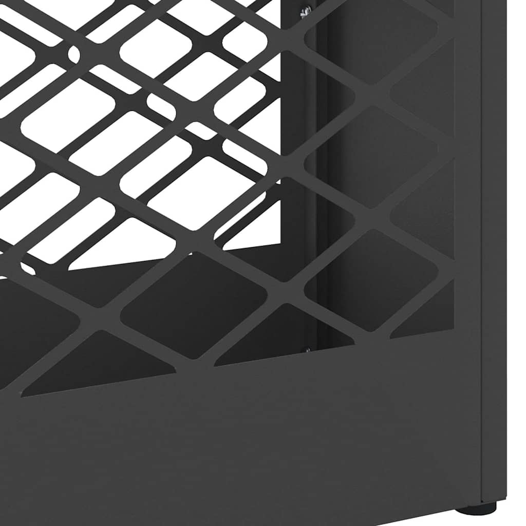 Parasollstativ med lagring Svart 28 x 12 x 41 cm Stål