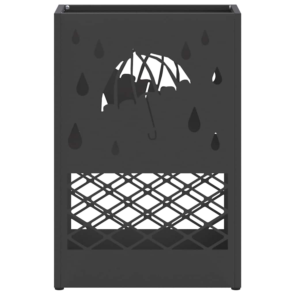 Regn paraplystativ Svart 28 x 12 x 41 cm Stål