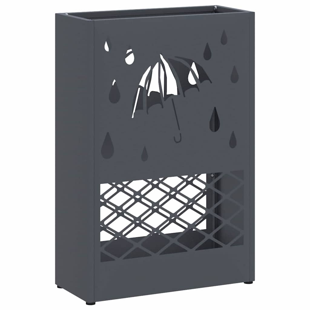 Regn paraplystativ Antrasitt 28 x 12 x 41 cm Stål