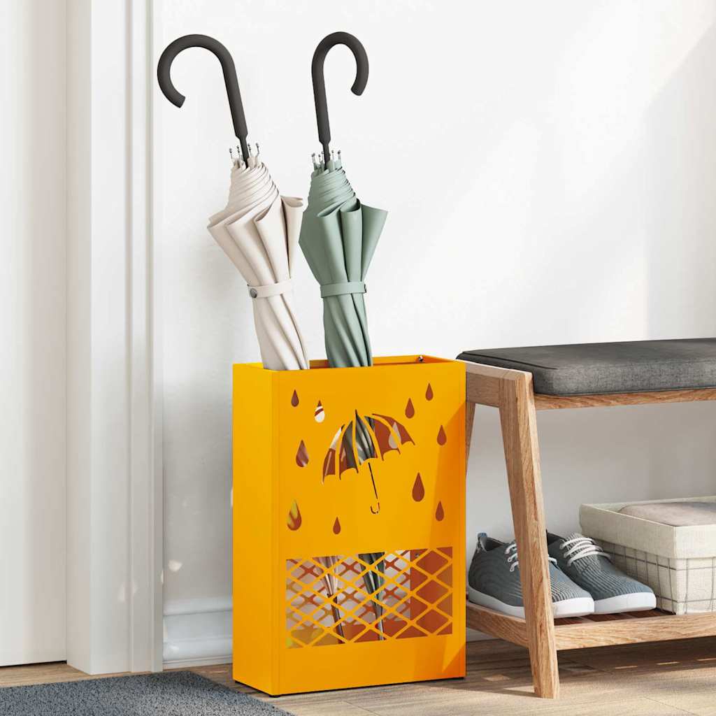 Parasollstativ sennepsgul 28 x 12 x 41 cm Stål