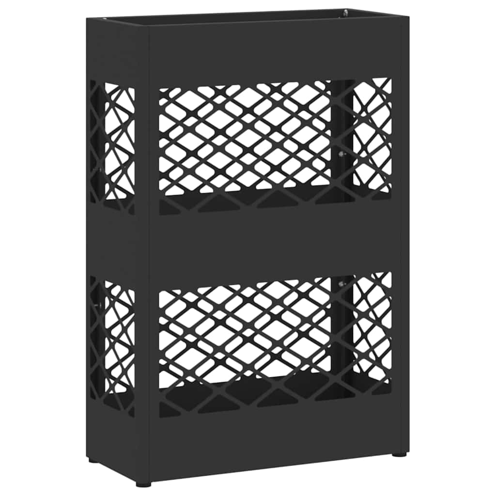 Regn paraplystativ Svart 28 x 12 x 41 cm Stål