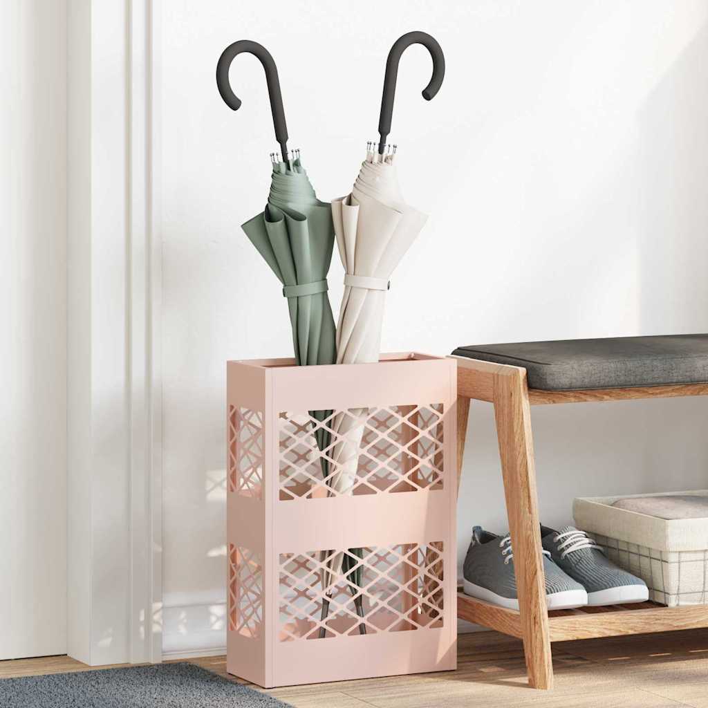Regn paraplystativ Rosa 28 x 12 x 41 cm Stål