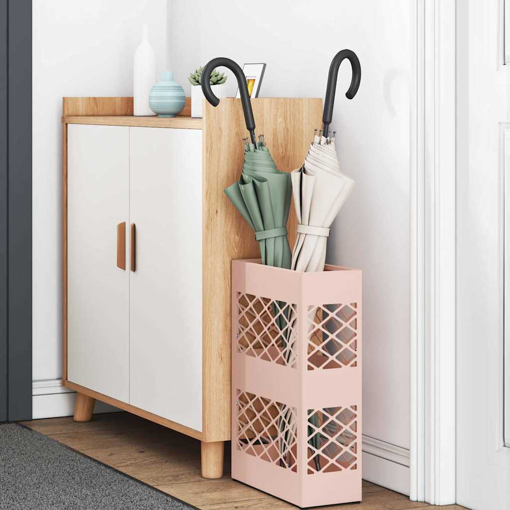 Regn paraplystativ Rosa 28 x 12 x 41 cm Stål