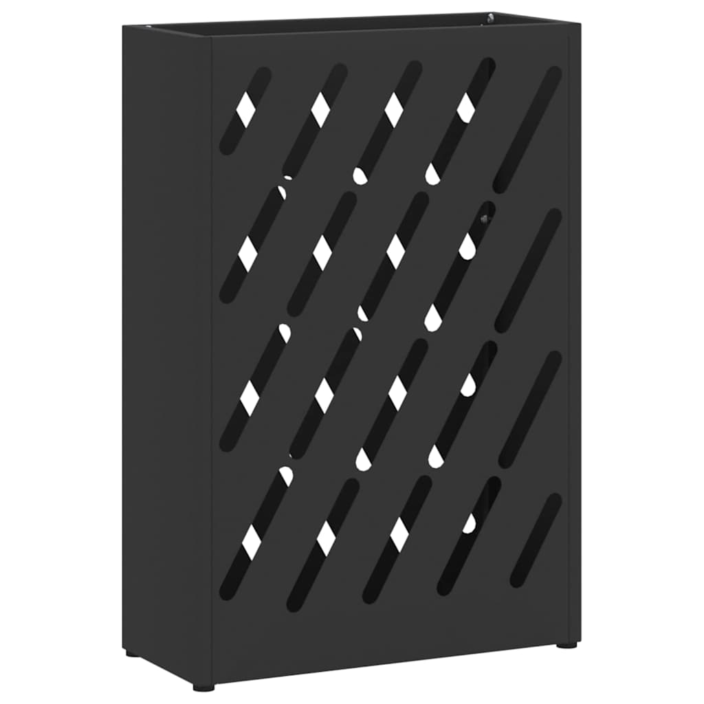 Regn paraplystativ Svart 28 x 12 x 41 cm Stål