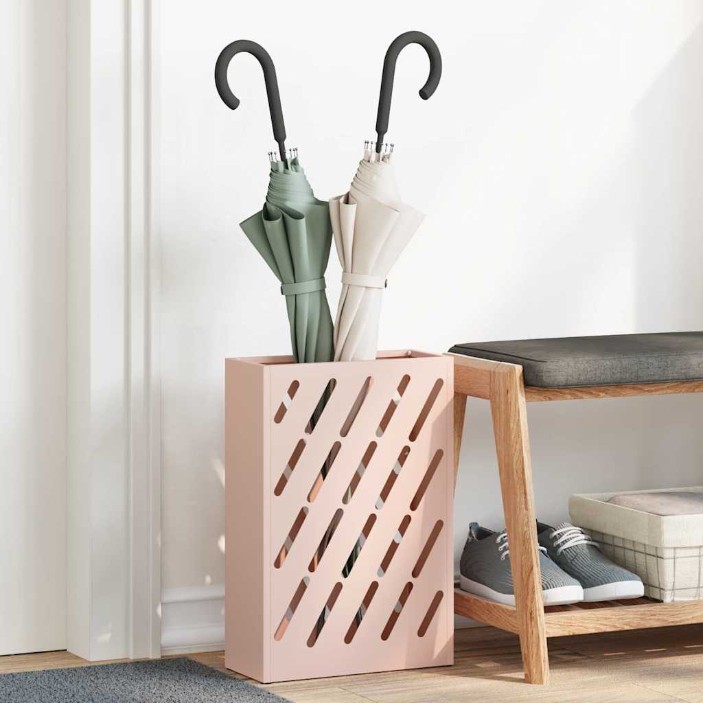Regn paraplystativ Rosa 28 x 12 x 41 cm Stål