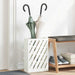 Parasollstativ Hvit 28 x 12 x 41 cm Stål vidaXL