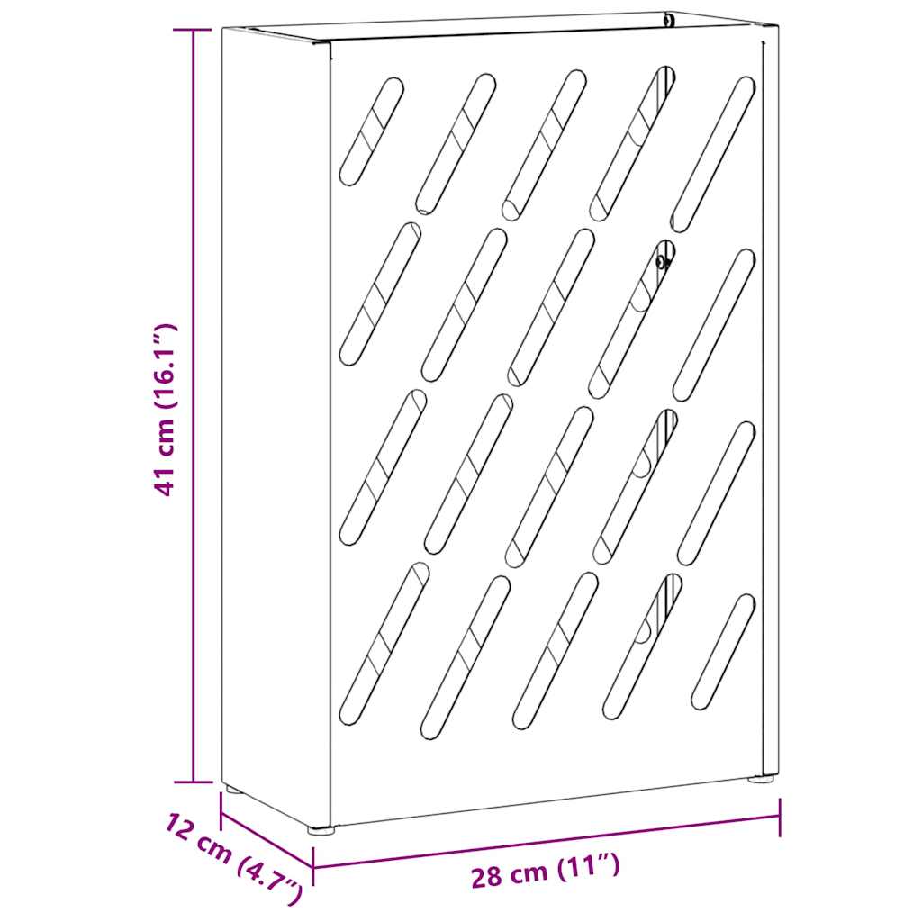 Parasollstativ Hvit 28 x 12 x 41 cm Stål vidaXL