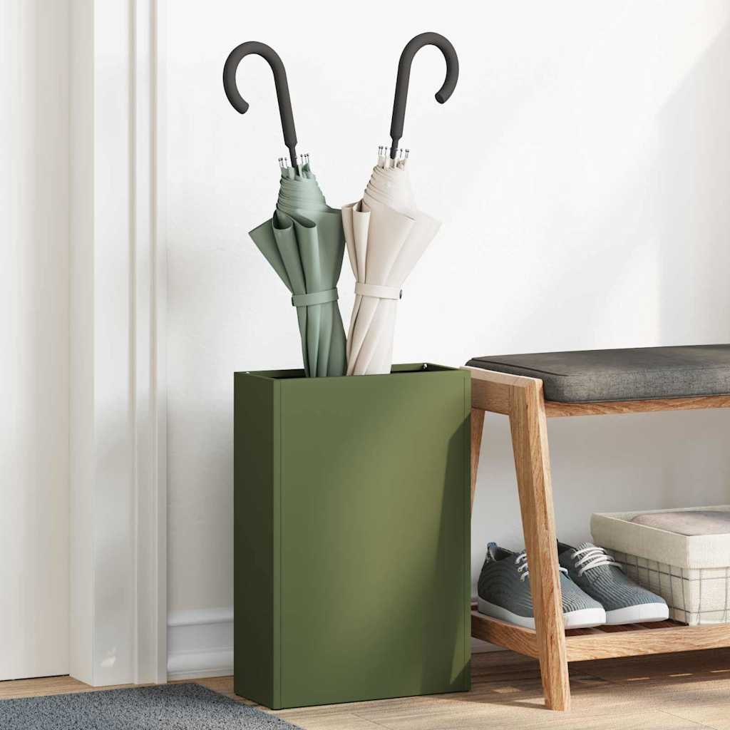 Parasollstativ Olivengrønn 28 x 12 x 41 cm Stål vidaXL