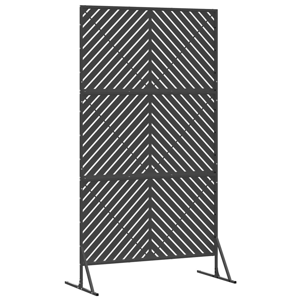 Personvernsvegg 100 x 50 x 180 cm Stål Svart