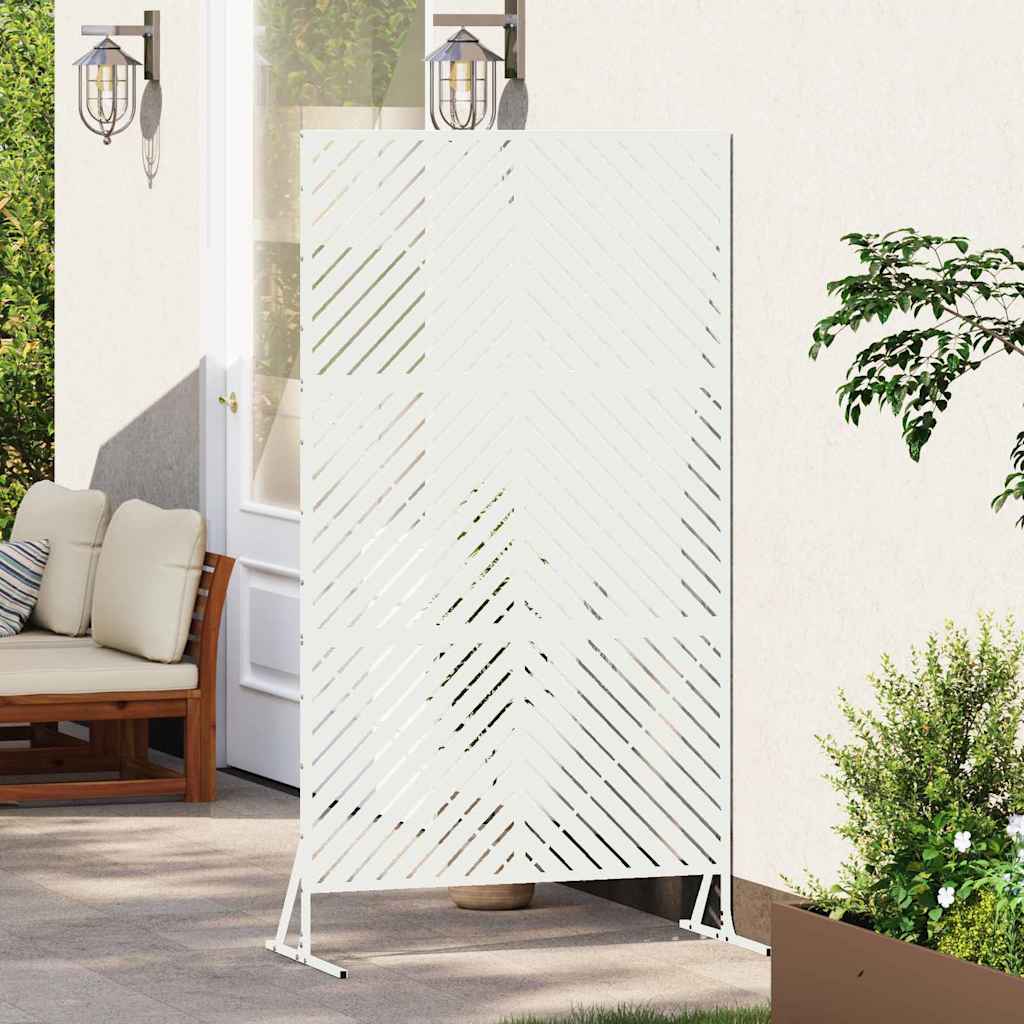 Personvernsvegg Hvit 100 x 50 x 180 cm Stål vidaXL