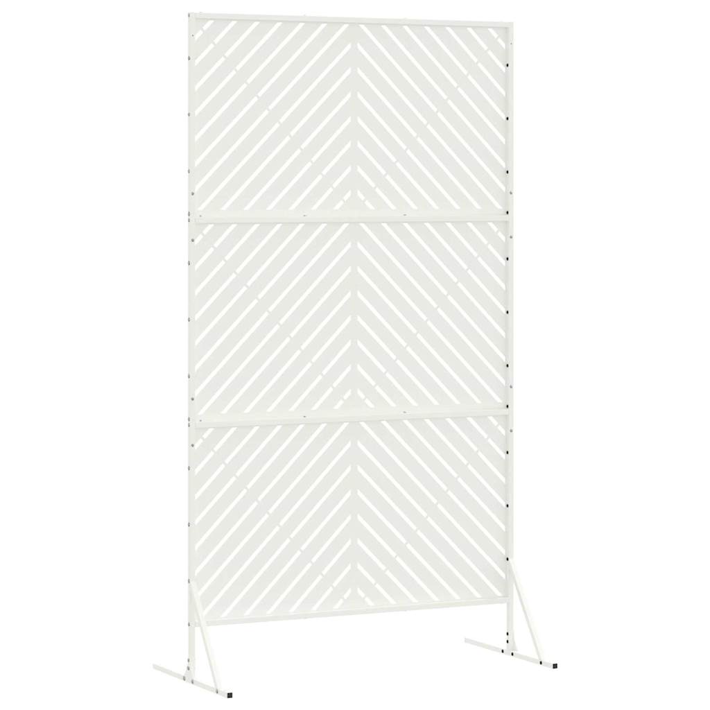 Personvernsvegg Hvit 100 x 50 x 180 cm Stål vidaXL