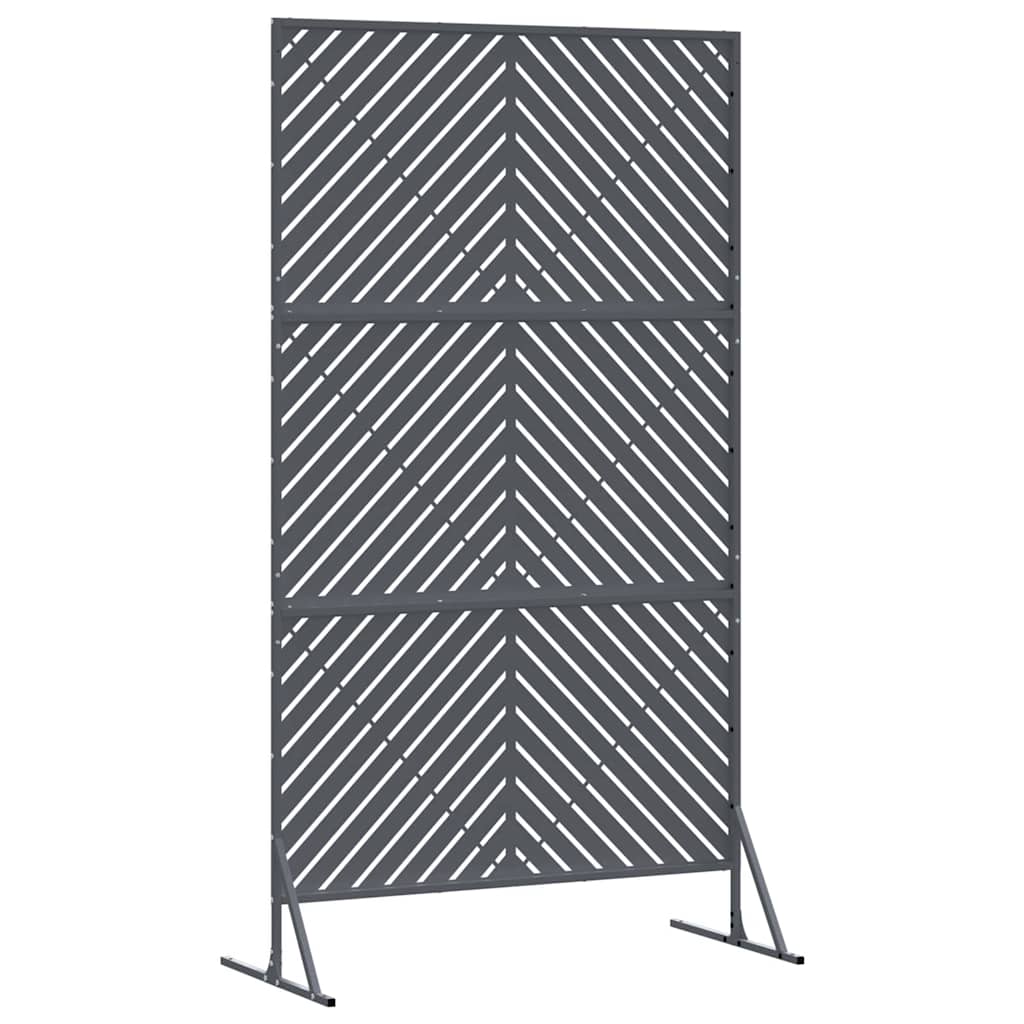 Personvernsvegg Antrasitt 100 x 50 x 180 cm Stål vidaXL