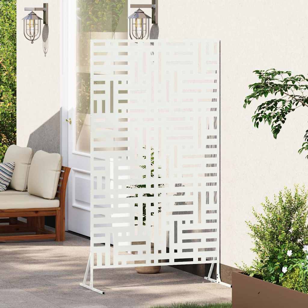 Personvernsvegg Hvit 100 x 50 x 180 cm Stål vidaXL