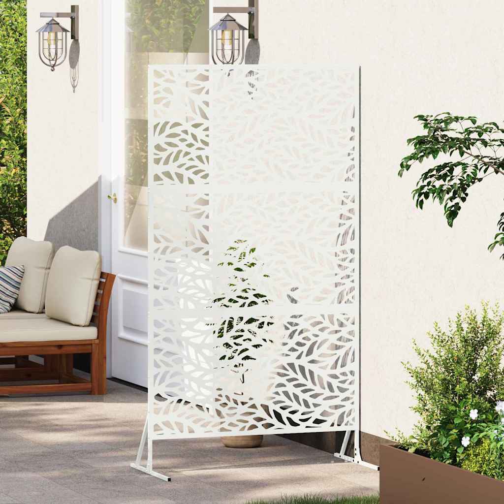Personvernsvegg Hvit 100 x 50 x 180 cm Stål vidaXL