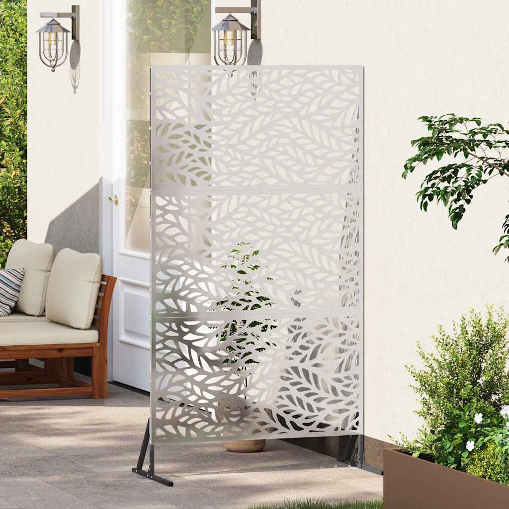 Personvernsvegg Grå 100 x 50 x 180 cm Stål vidaXL