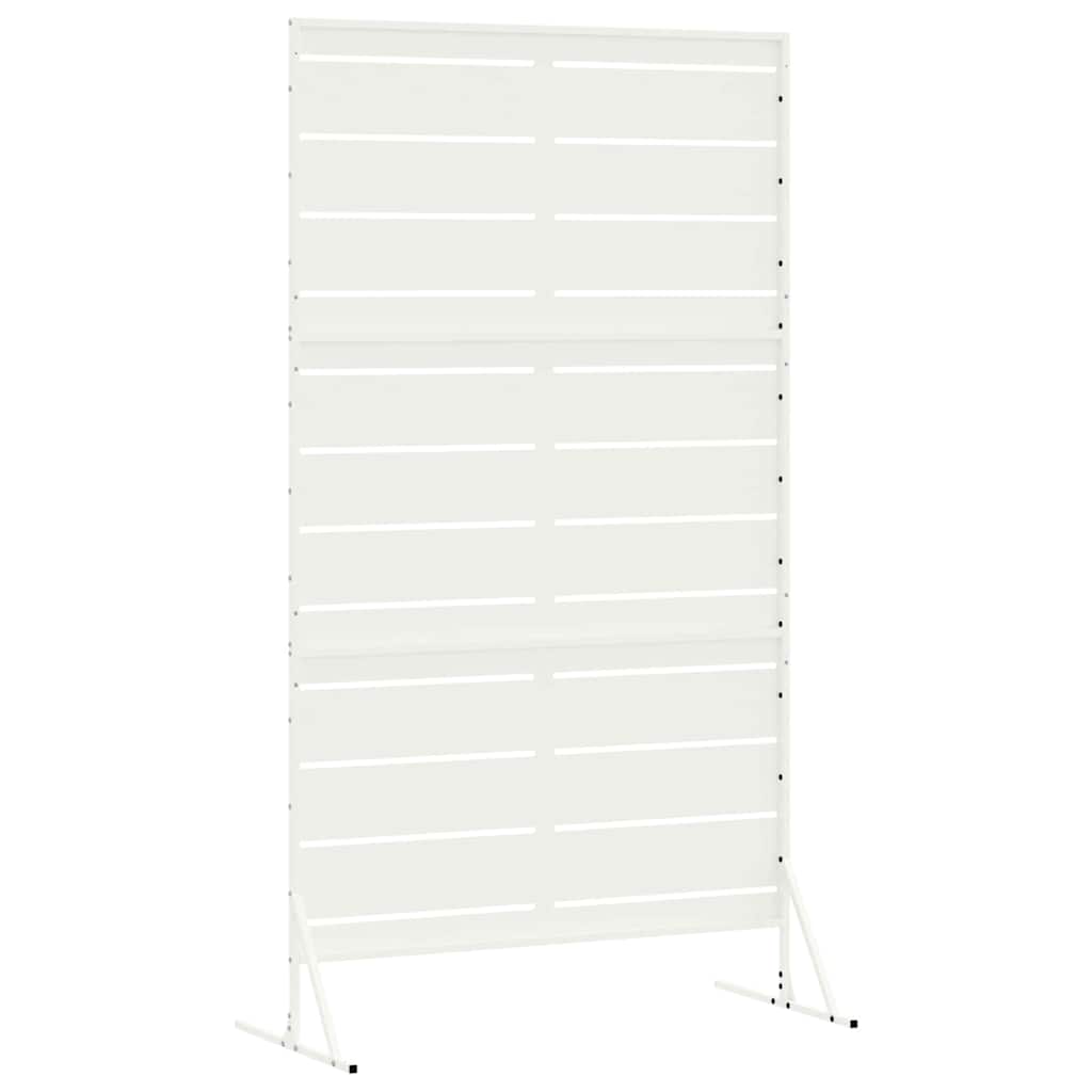 Personvernsvegg Hvit 100 x 50 x 180 cm Stål vidaXL