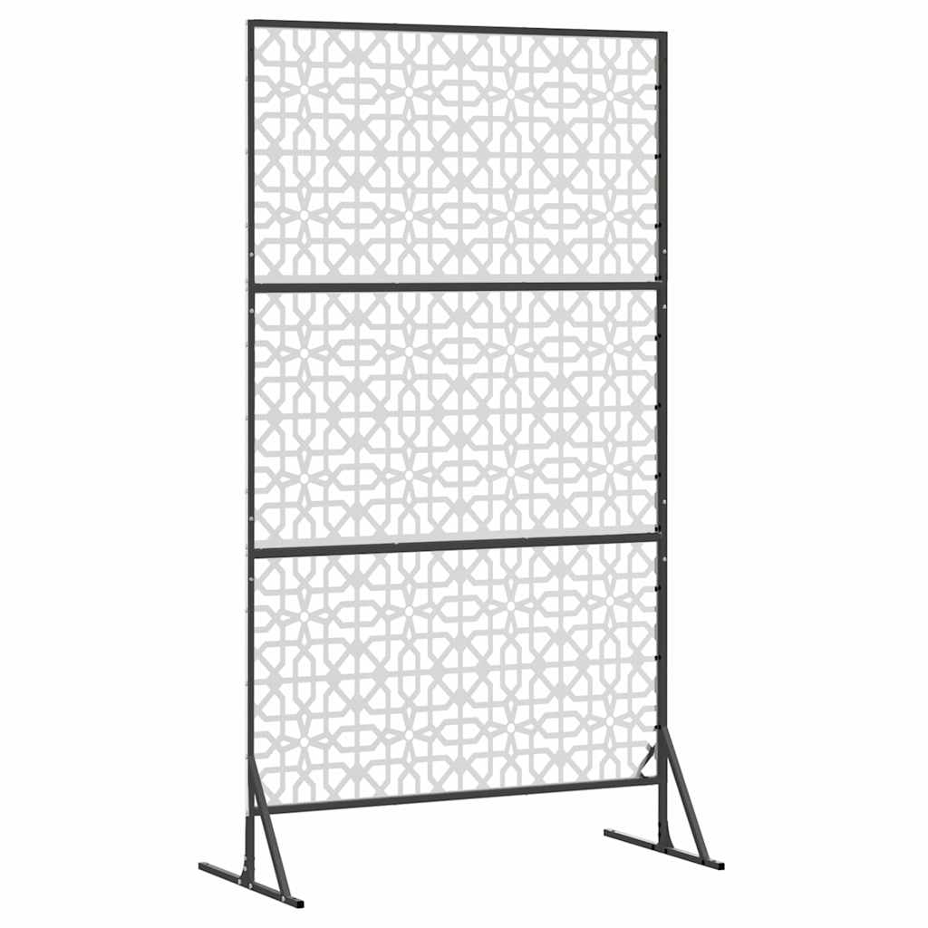 Personvernsvegg Grå 100 x 50 x 180 cm Stål vidaXL