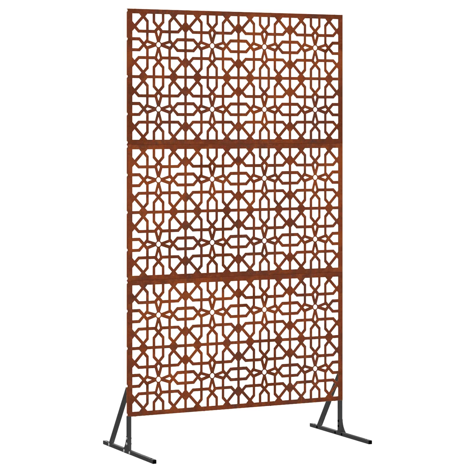 Personvernsvegg Grå 100 x 50 x 180 cm Cortenstål vidaXL