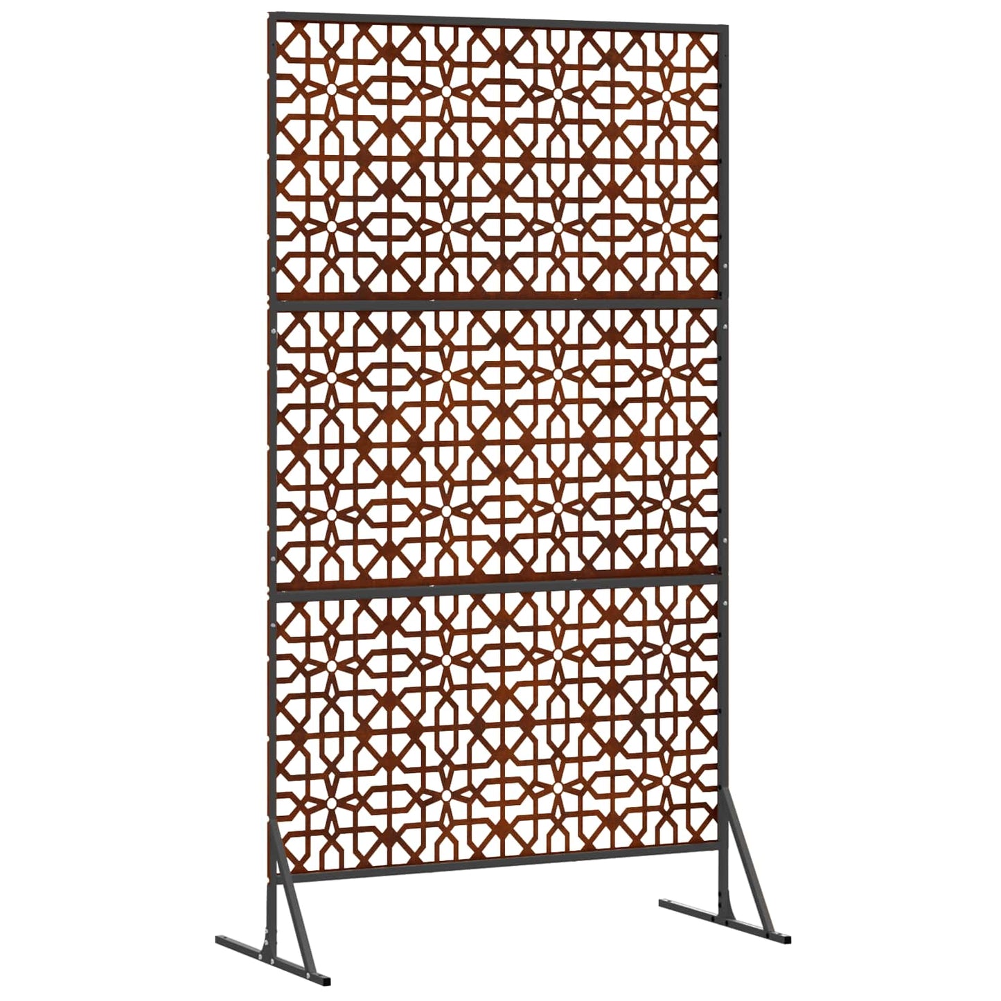 Personvernsvegg Grå 100 x 50 x 180 cm Cortenstål vidaXL