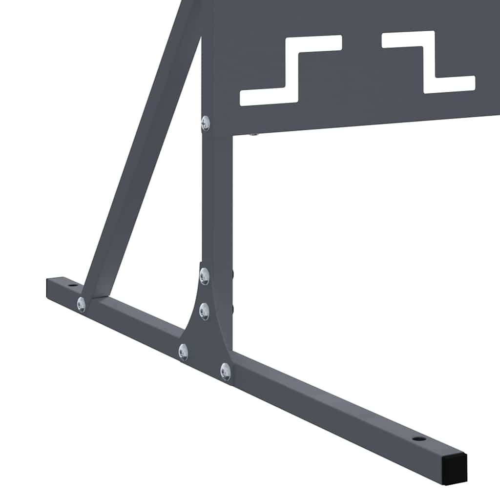Personvernsvegg Antrasitt 100 x 50 x 180 cm Stål vidaXL