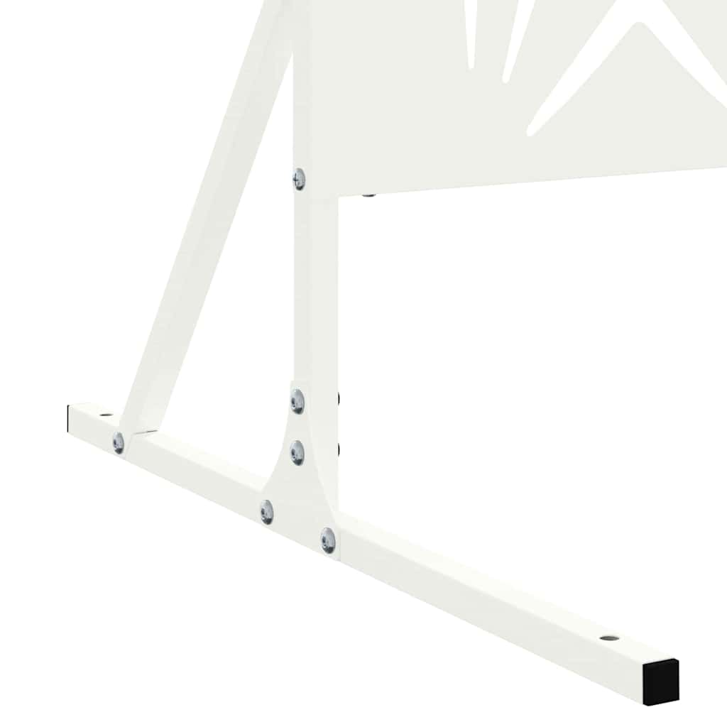 Personvernsvegg Hvit 100 x 50 x 180 cm Stål vidaXL