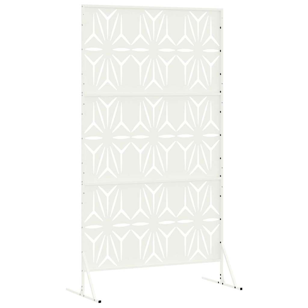 Personvernsvegg Hvit 100 x 50 x 180 cm Stål vidaXL