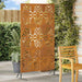 Personvernsvegg 100 x 50 x 180 cm Cortenstål Rusten