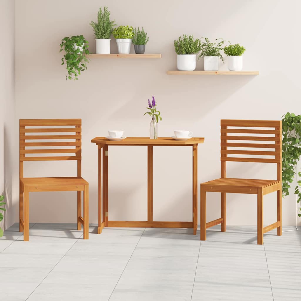 Hage Stol 2 pcs Brun 50 x 50 x 91cm Massivt akasietre