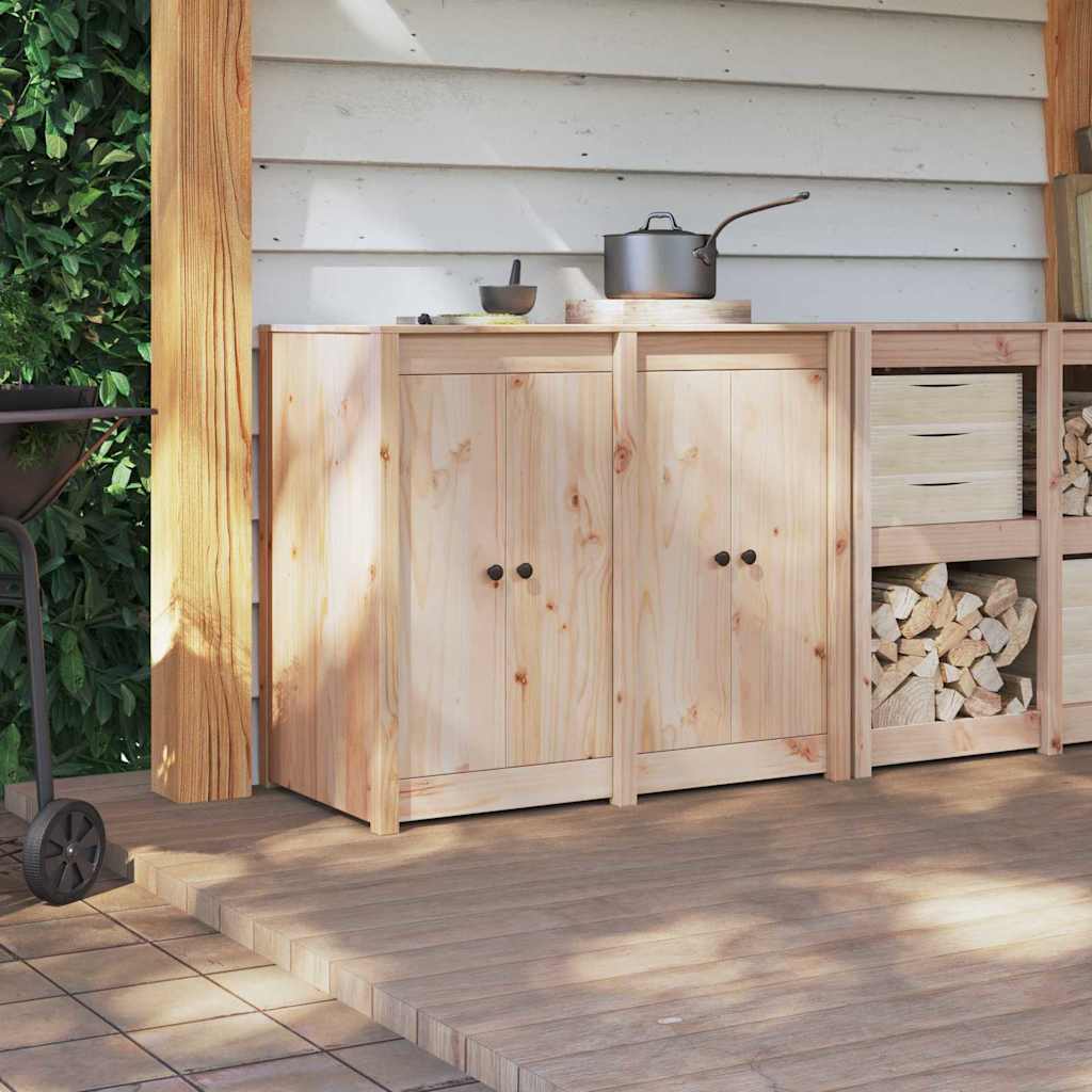 Kjøkkendør MEPPEL 2 pcs Krem 50 x 9 x 82 cm Massivt furutre