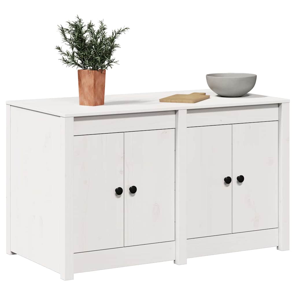 Kjøkkenskap med hylle Hvit 106 x 55 x 64 cm Massivt furutre