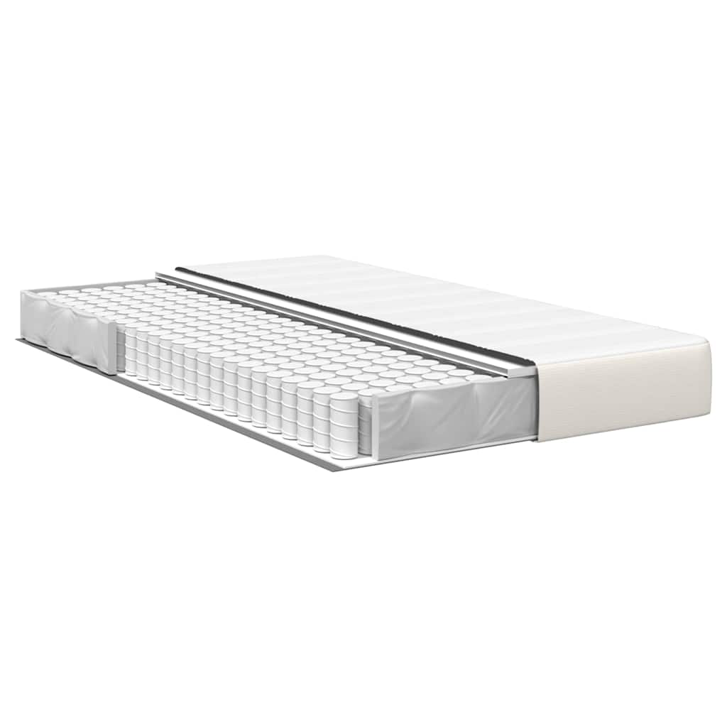 Sengemadrass med madrass Krem 120 x 200 cm stoff