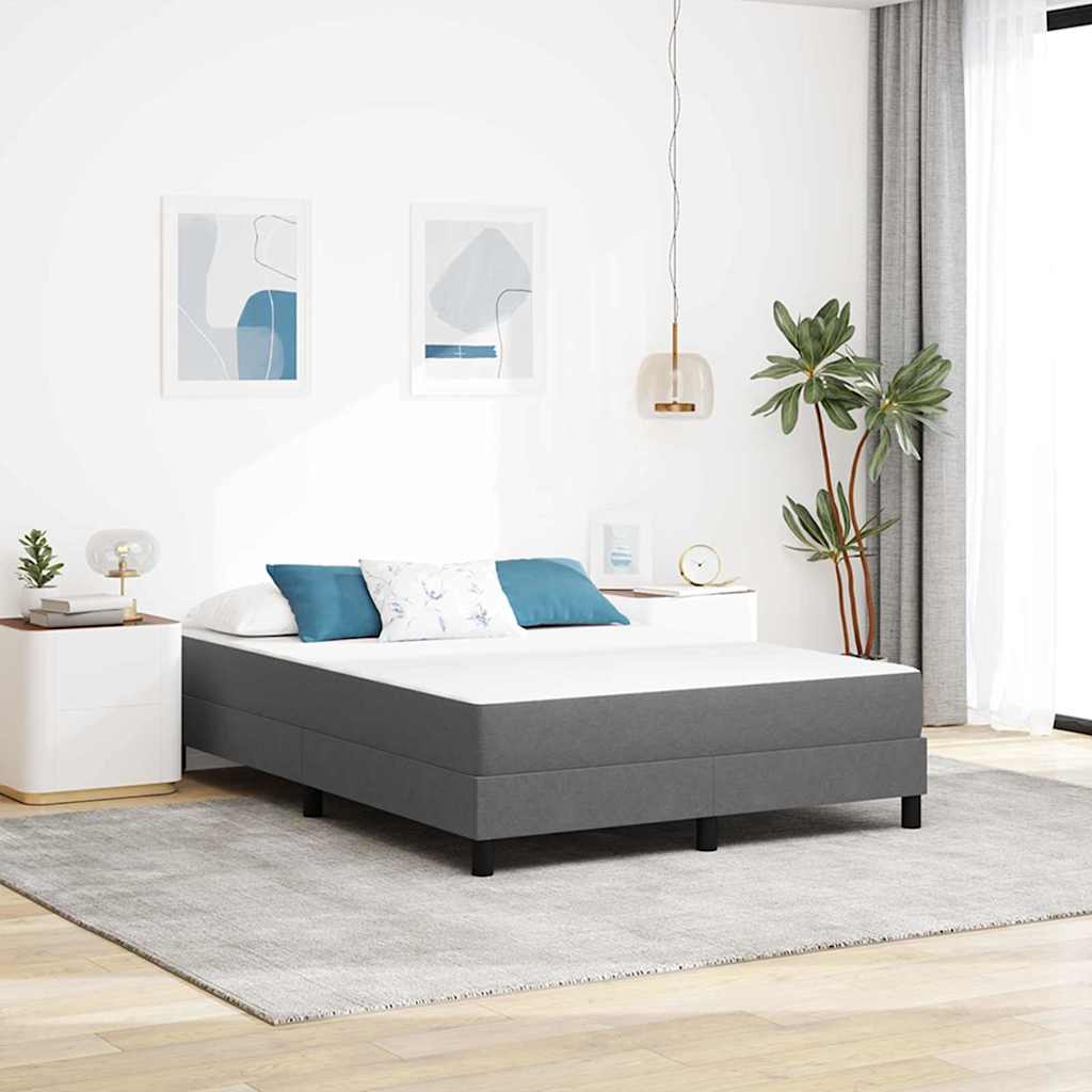 Sengemadrass med madrass Lysegrå 140 x 190 cm stoff