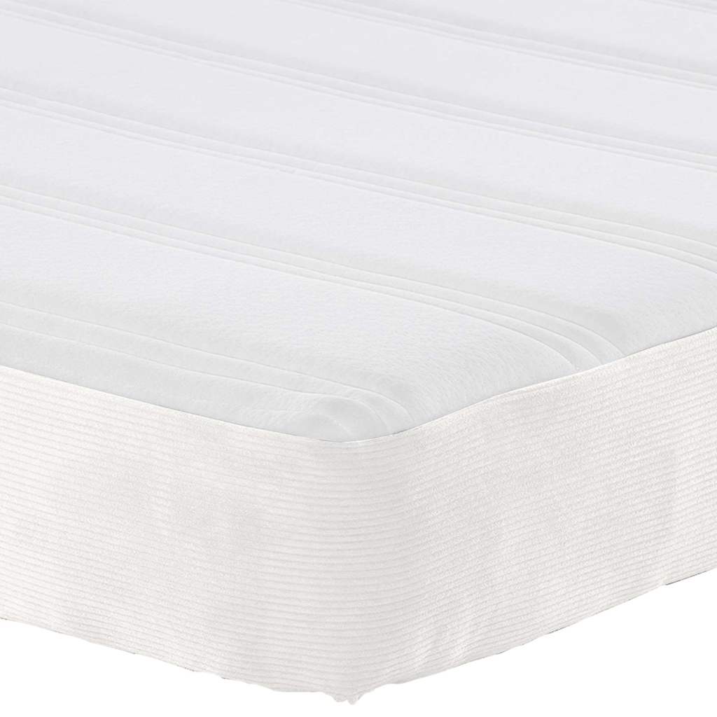 Sengemadrass med madrass Krem 140 x 200 cm stoff