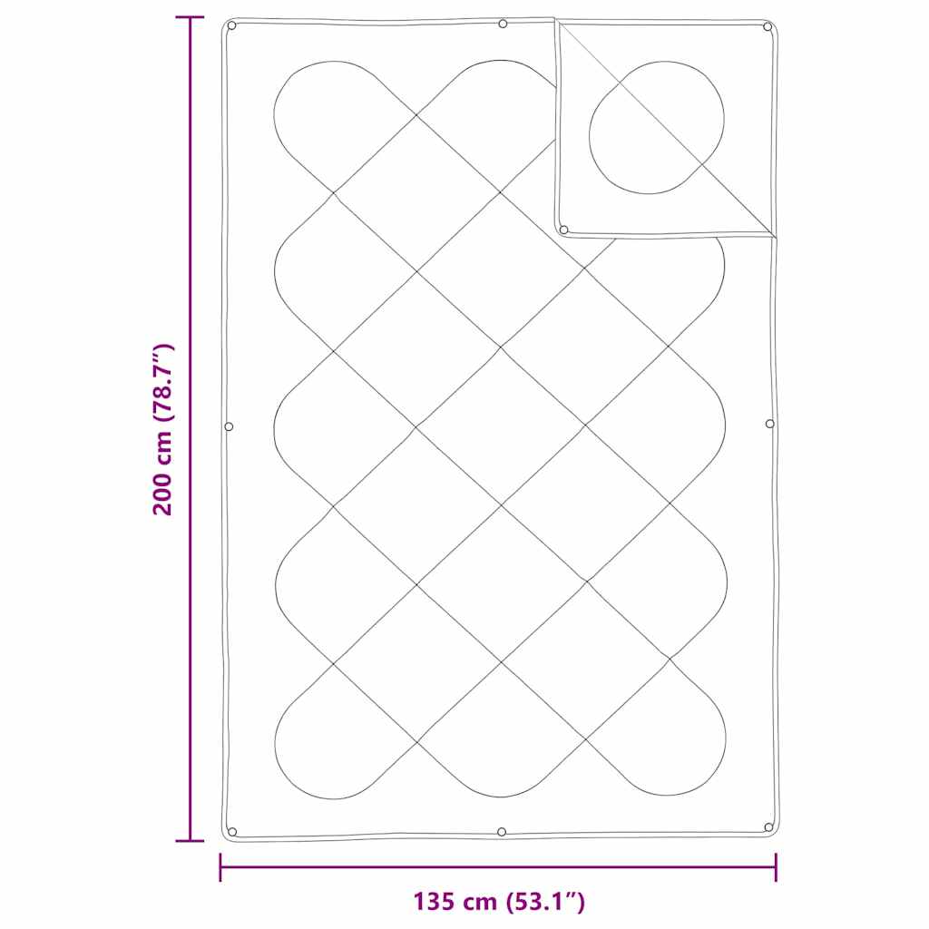 2-i-1 Dyne Hvit 135 x 200 cm Polyester