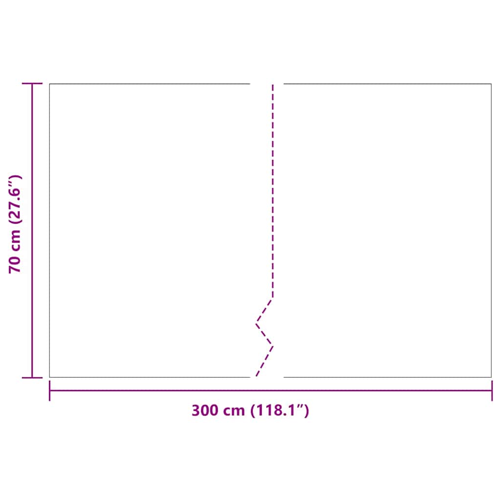 Rotbarriere Svart 0,7 x 3 m Polyethylen