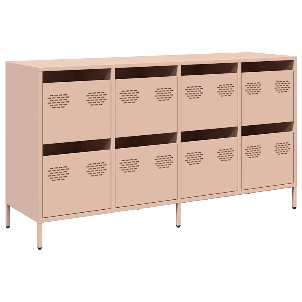 Skjenk rosa 135x39x73,5 cm kaldvalset stål