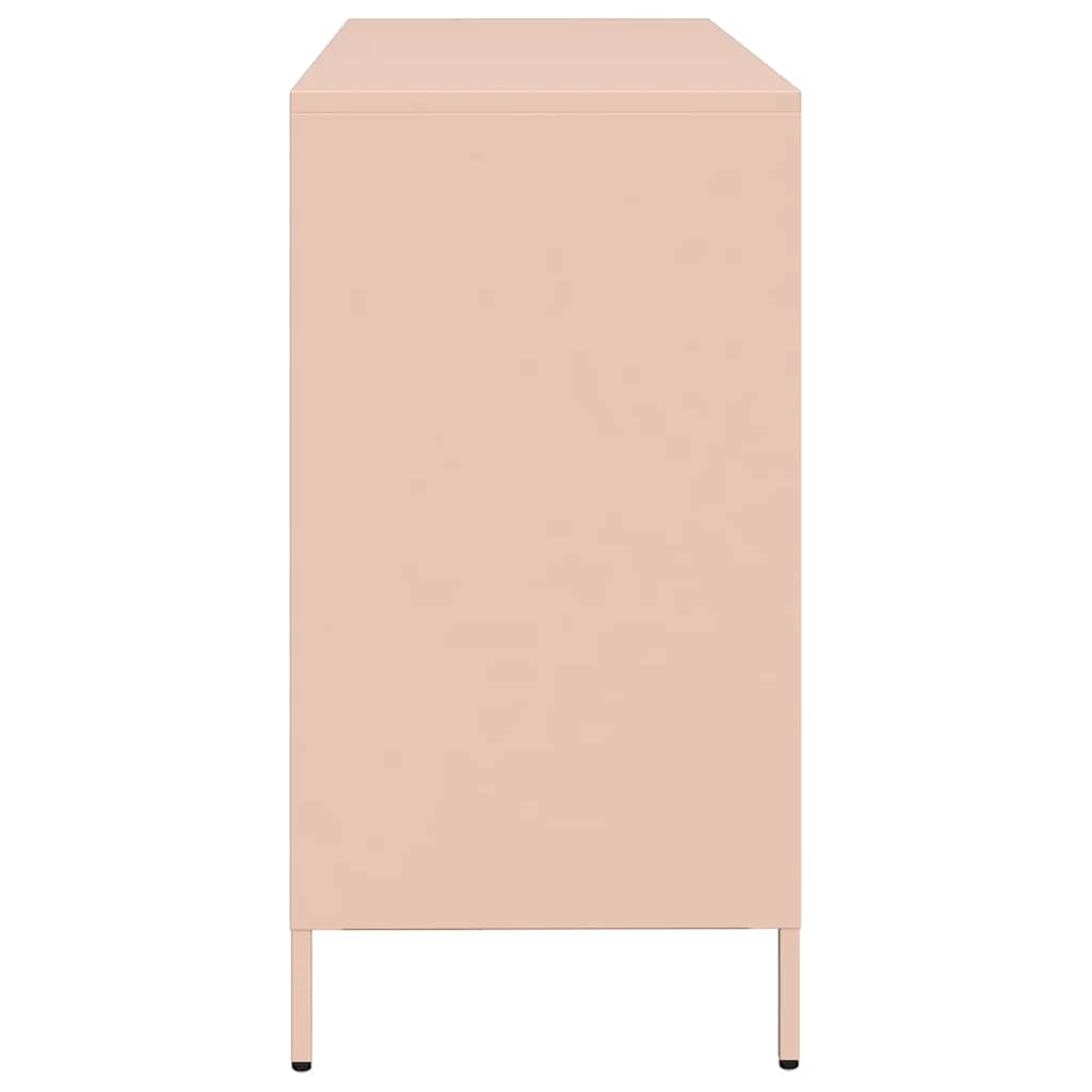 Skjenk rosa 135x39x73,5 cm kaldvalset stål