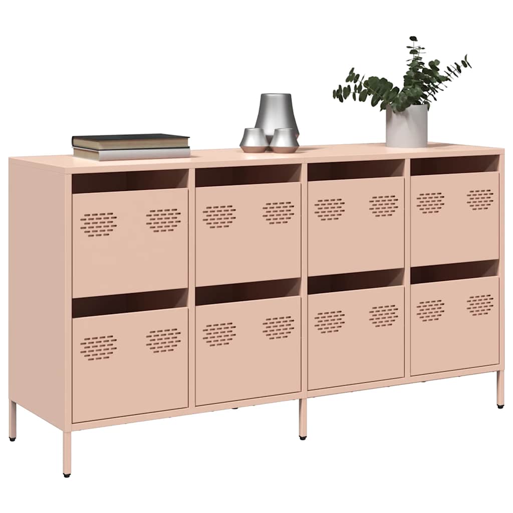 Skjenk rosa 135x39x73,5 cm kaldvalset stål